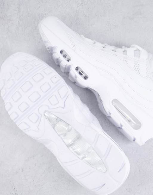 Nike air max 95 shop trainers in all white