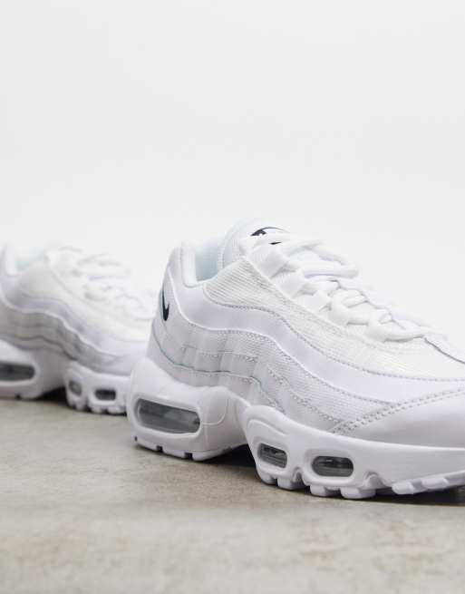 Nike air max 95 trainers white sale