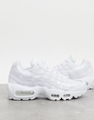 nike air max 95 trainers in all white