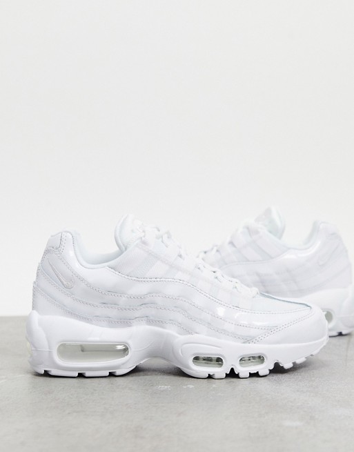 Nike Air Max 95 trainers in triple white