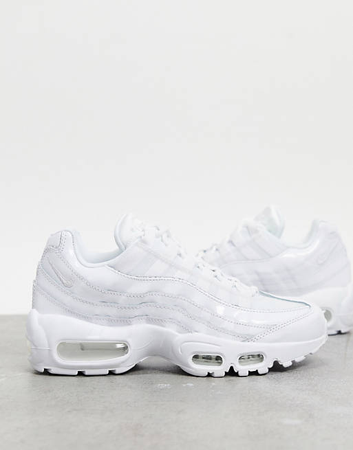 Women Trainers/Nike Air Max 95 trainers in triple white 