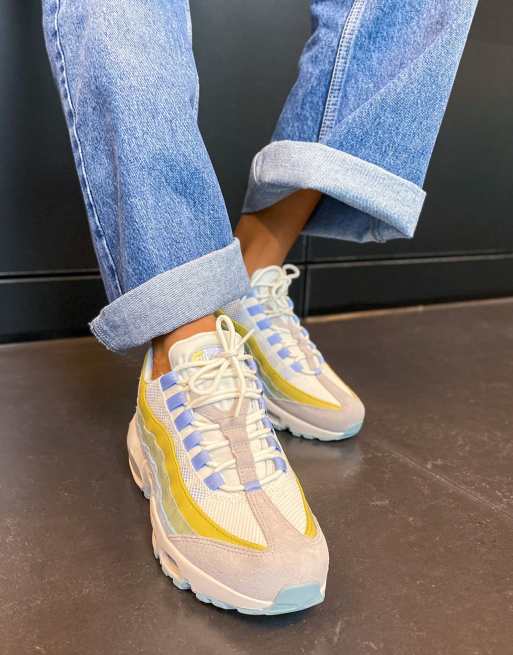 Air max 95 store yellow and blue