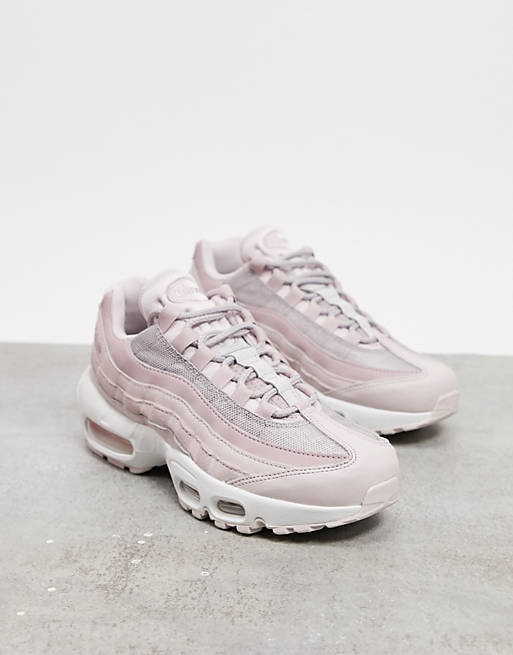 Nike Air Max 95 trainers with soft pink
