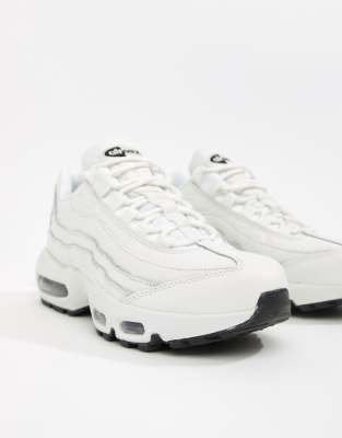 witte leren nike air max