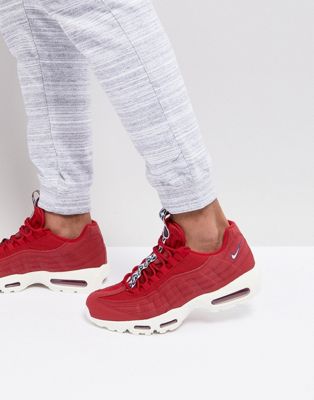 air max 95 bianche rosse