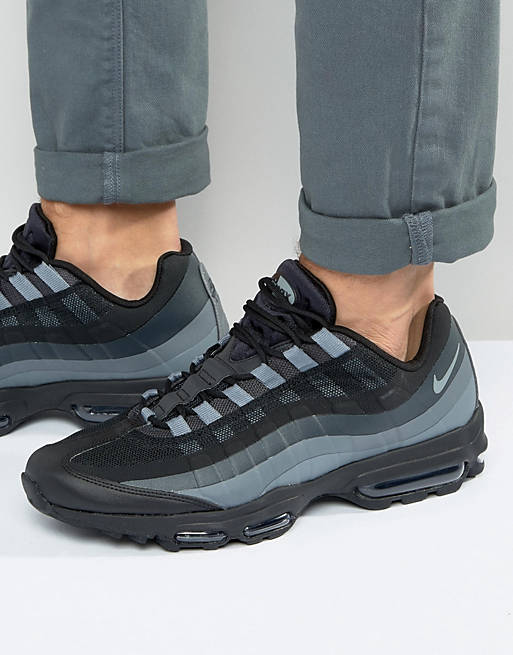 Nike Air Max 95 Ultra Essential Trainers In Black 857910-001