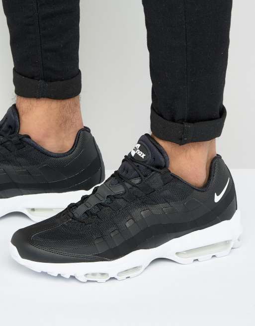 Air max 95 hotsell black with white bottom