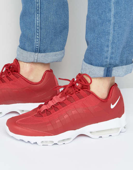 Nike Air Max 95 Ultra Trainers In Red 857910 600 ASOS