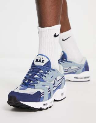 Nike Air Max 96 II Premium trainers in grey and blue ASOS