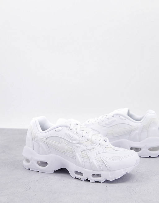 Shoes Trainers/Nike Air Max 96 II trainers in triple white 