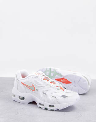 Nike Air Max 96 II trainers in white green and coral | ASOS