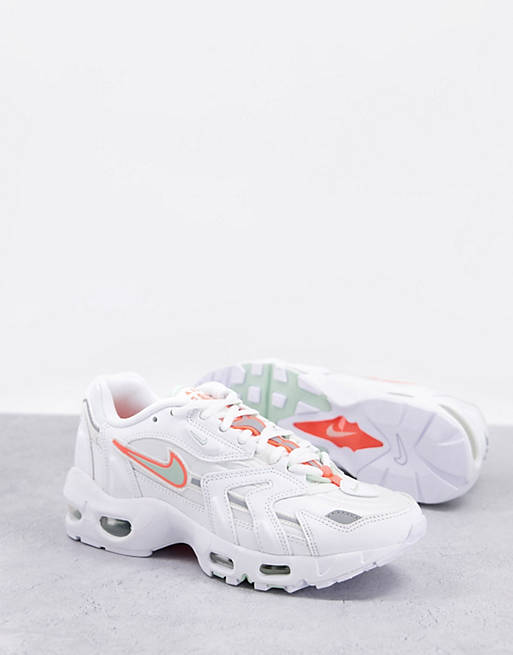 asos.com | Nike Air Max 96 II trainers in white green and coral