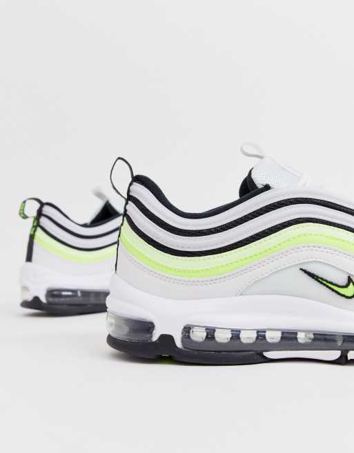 Air max 97 store blanche et jaune fluo