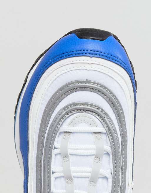 Air max 97 blanche et bleu hot sale