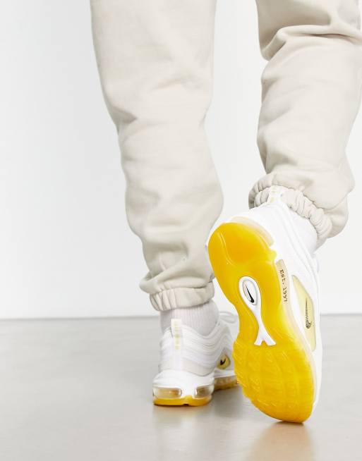 Nike Air Max 97 Baskets Blanc et citron