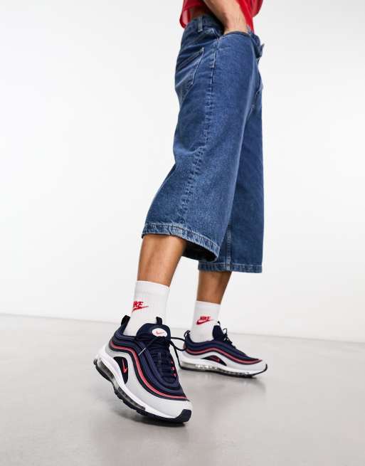 Nike Air Max 97 Baskets Bleu marine rouge et blanc