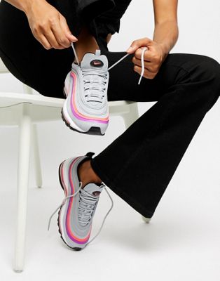 Nike - Air Max 97 - Baskets - Gris et rose