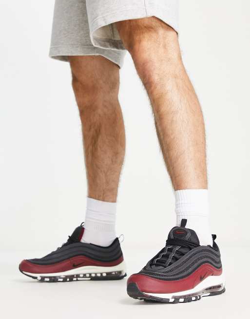 Nike Air Max 97 Baskets Noir et rouge quipe