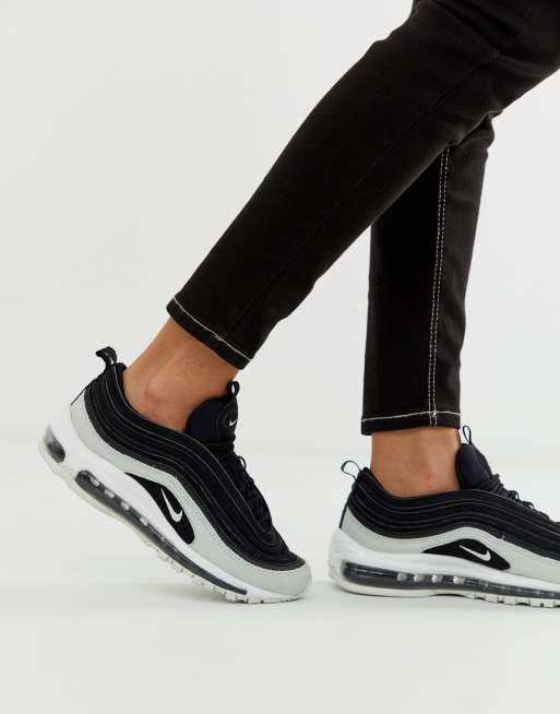 Nike air max leer zwart hot sale