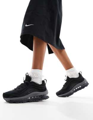 Nike - Air Max 97 Futura - Sneaker aus Wildleder-Mix in Schwarz