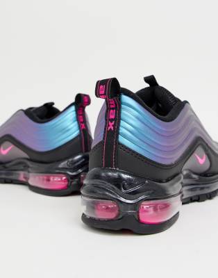 nike air max 97 iridescent trainers in black