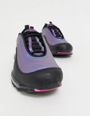 nike air max 97 iridescent trainers in black
