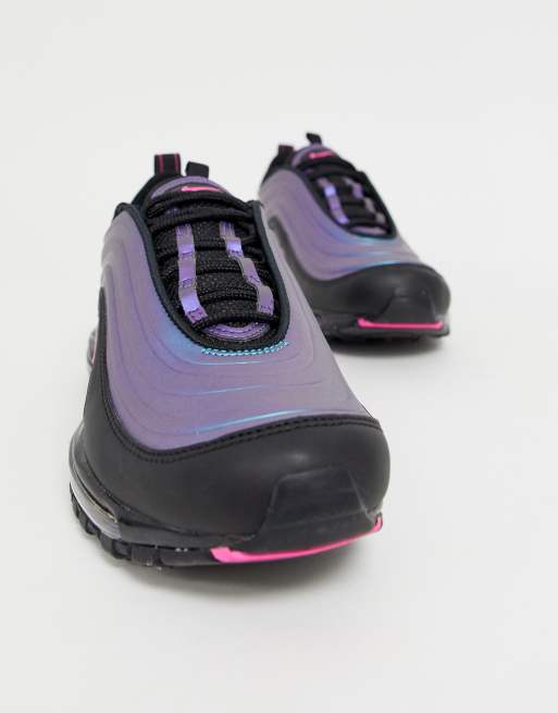 Nike air max 97 iridescent trainers store in black