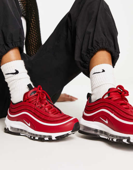 Nike Air Max 97 satin trainers in gym red ASOS