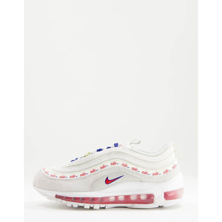 Nike Air Max 97 Se Sneakers In Light Bone University Red Asos