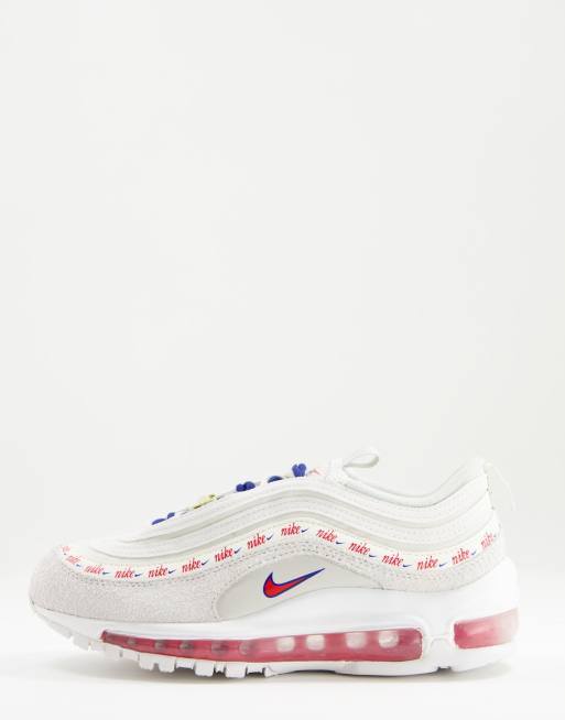 Nike Air Max 97 SE sneakers in light bone university red ASOS