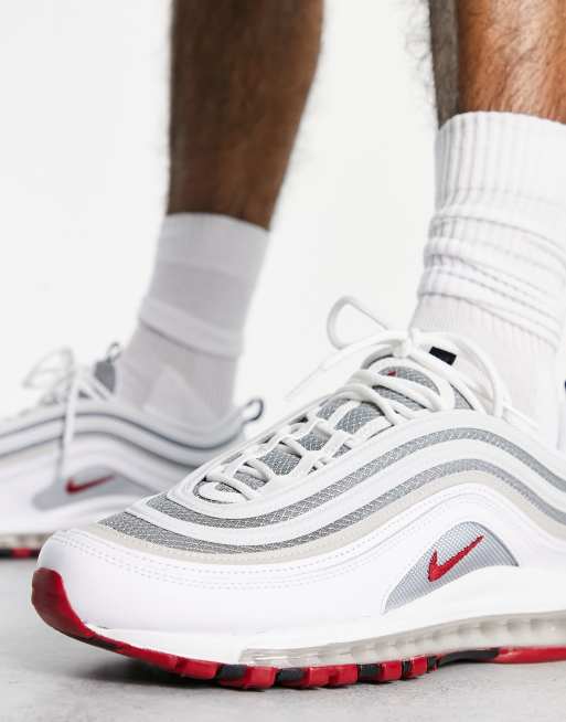 Nike – Air Max 97 – in College-Grau/Rot | ASOS