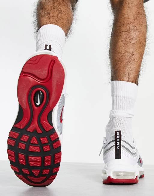 Nike – Air Max 97 – in College-Grau/Rot | ASOS