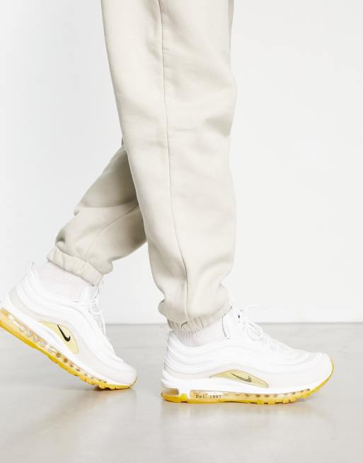 Nike Air Max 97 Sneakers bianche e giallo limone