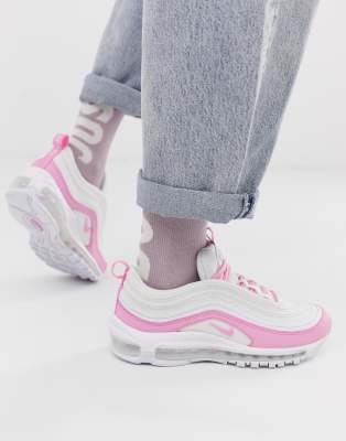 air max 97 bianche e rosa