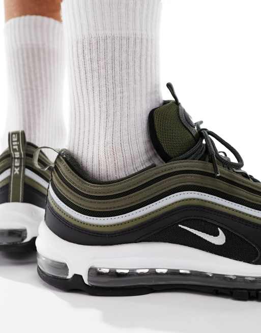 Air max 97 hot sale black white green