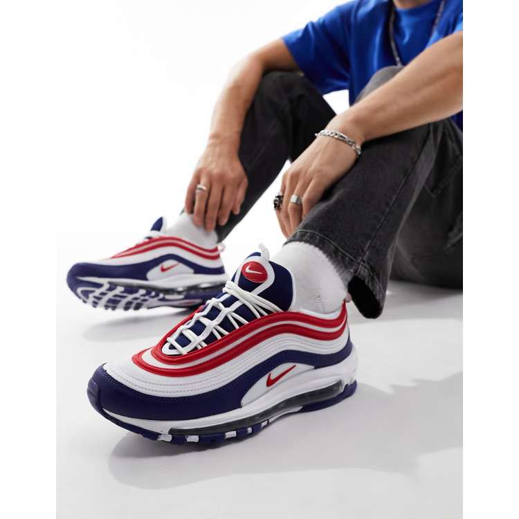 Nike Air Max 97 sneakers in blue and red ASOS