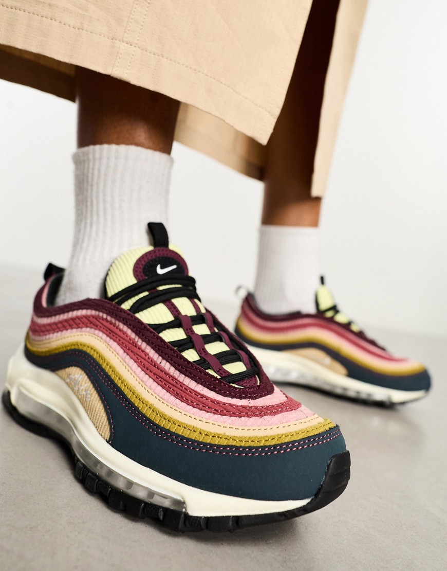Nike Air Max 97 Sneakers In Cord Mix-white