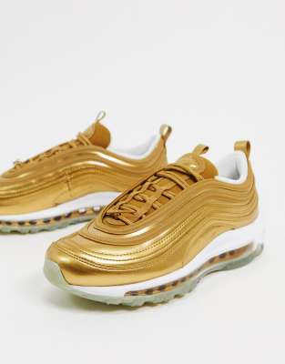 Nike Women's Air Max 97 Lx Casual Sneakers From Finish Line In Gold