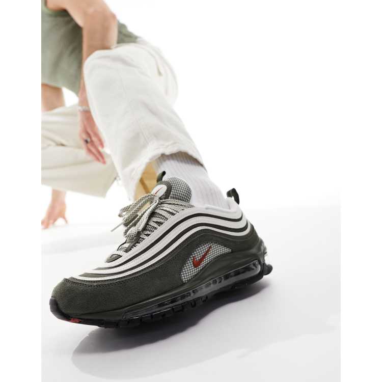 Nike Air Max 97 sneakers in gray and olive ASOS