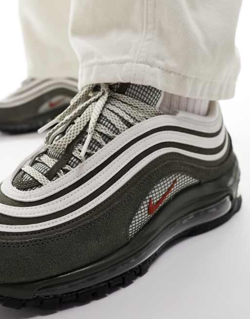 Nike Air Max 97 sneakers in gray and olive