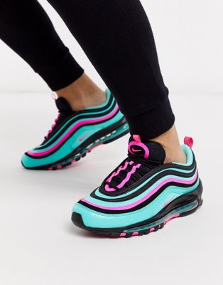 turquoise pink and black air max 97