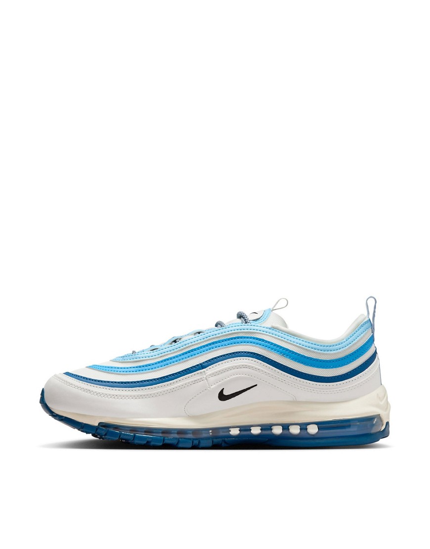 Nike Air Max 97 Sneakers In White And Blue In Neutral