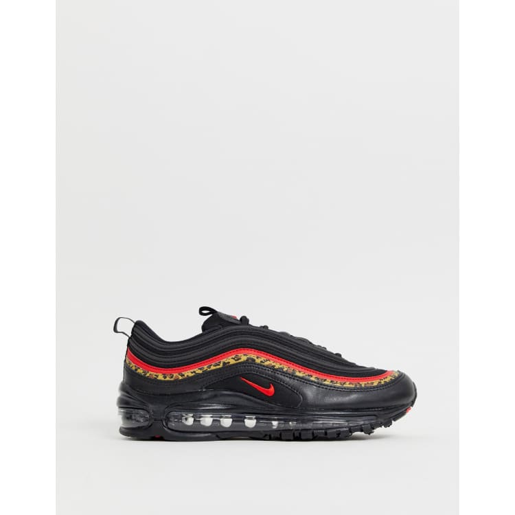 Nike Air Max 97 Sneakers nere e leopardate ASOS