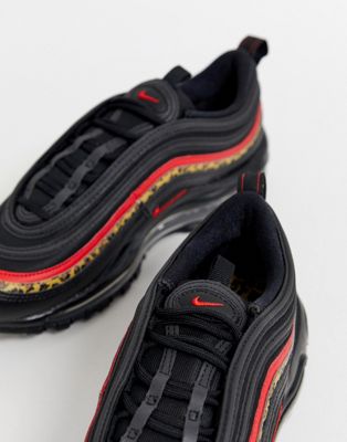 Nike - Air Max 97 -Sneakers nere e leopardate | ASOS