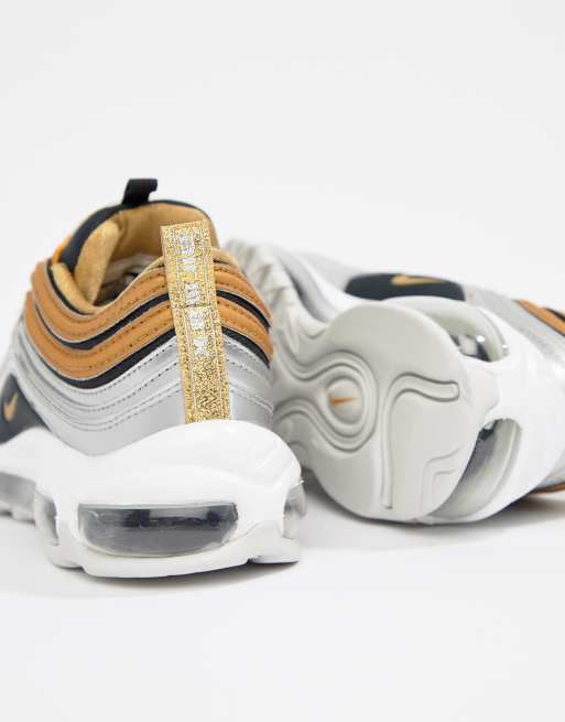 Nike air max store 97 bianche e oro