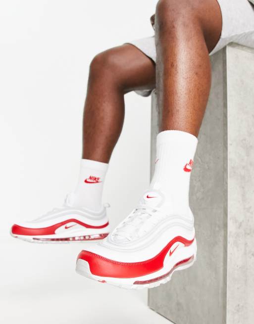 Nike 97 white and on sale red