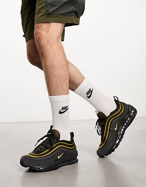 Nike Air Max 97 trainers in black and bronze