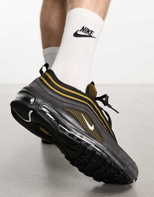 Nike Air Max 97 trainers in black and bronze