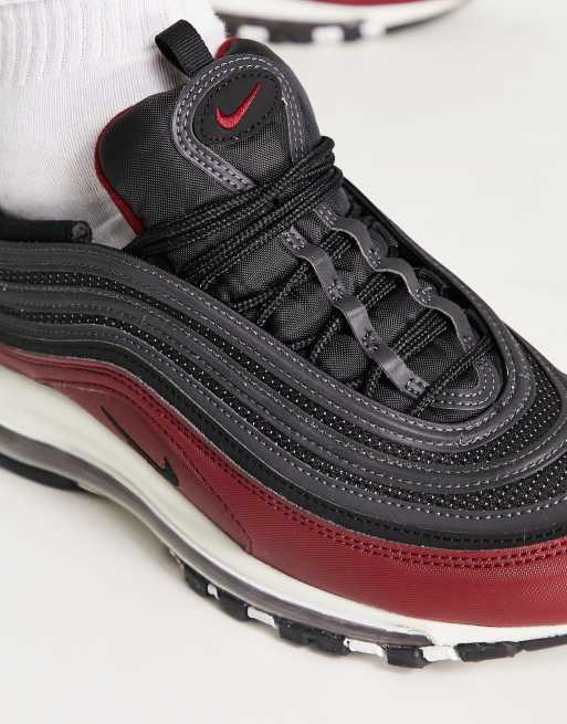 Nike Air Max 97 trainers in black and team red ASOS