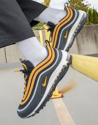 Nike Air Max 97 trainers in black and university gold - ASOS Price Checker